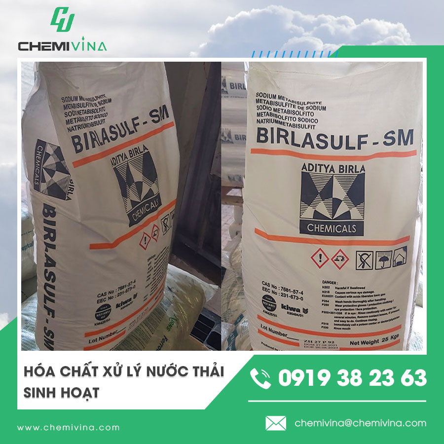 Hóa chất xử lý nước thải sinh hoạt: Các nhóm hóa chất và cách sử dụng