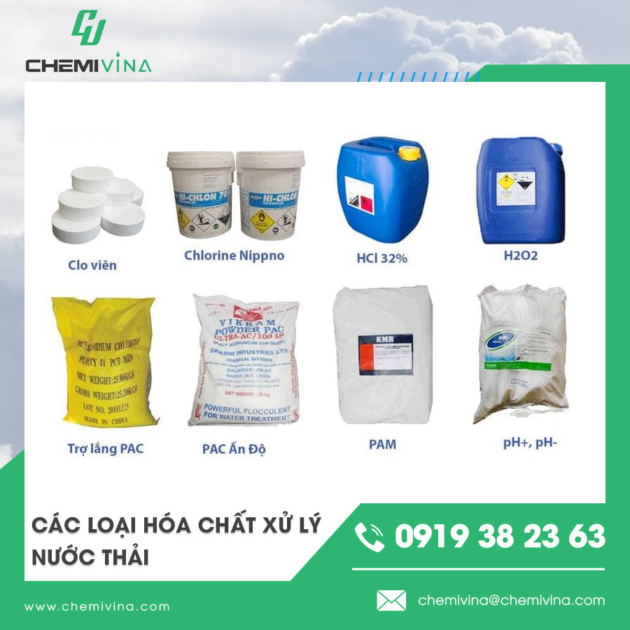 Các loại hóa chất xử lý nước thải và cách lựa chọn phù hợp